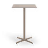 Toledo 27.6” High Square Bar Height with HPL Top and Painted Aluminum X Base - Chocolate