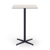 Toledo 27.6” High Square Bar Height with HPL Top and Painted Aluminum X Base - Grey/Anthracite