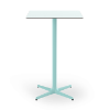 Toledo 27.6” High Square Bar Height with HPL Top and Painted Aluminum X Base - Light Blue
