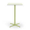 Toledo 27.6” High Square Bar Height with HPL Top and Painted Aluminum X Base - Light Green
