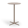 Toledo 27.6” High Round Bar Height with HPL Top and Painted Aluminum X Base - Chocolate