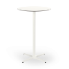 Toledo 27.6” High Round Bar Height with HPL Top and Painted Aluminum X Base - White