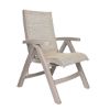 Belize Plastic Resin Folding Sling Arm Chair - Straw / French Taupe