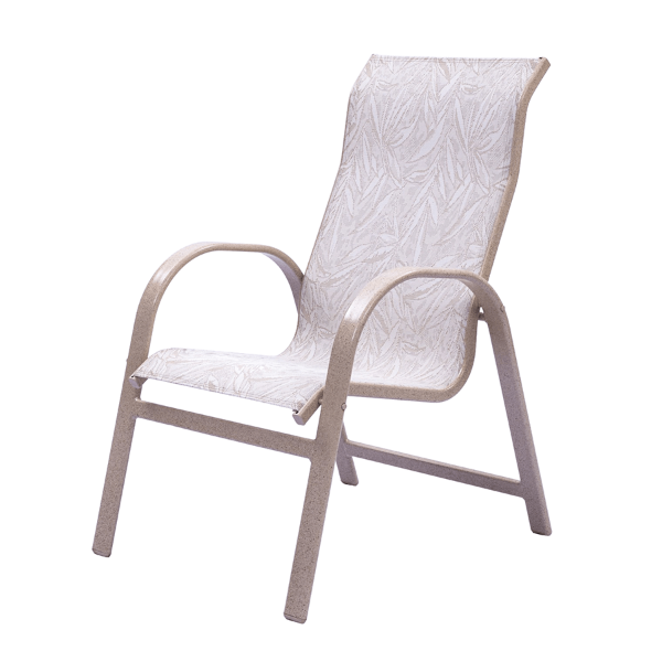 Waterfront Sling Patio High Back Dining Chair