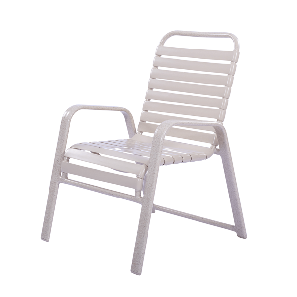 Waterfront Vinyl Strap Patio Dining Chair