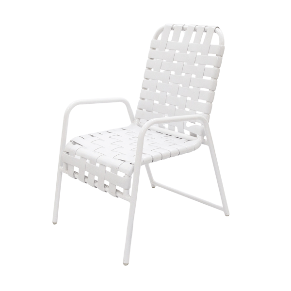 Coast Basketweave Vinyl Strap Patio Dining Chair