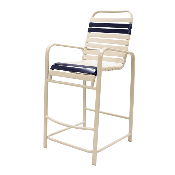 Resort Vinyl Strap Patio Bar Stool