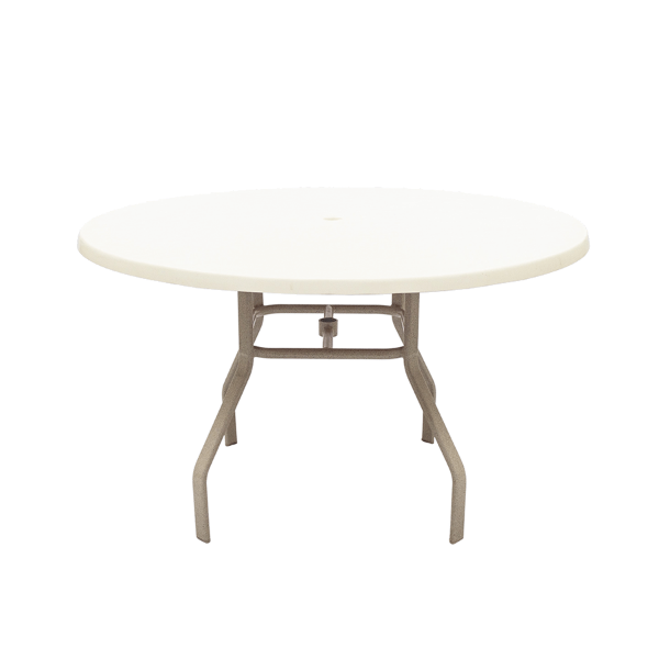 Resort Round Fiberglass Dining Table, 36”, 42”, or 48” Diameters