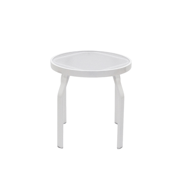Resort Straight Round Acrylic Poolside Side Table, 18”  Diameters