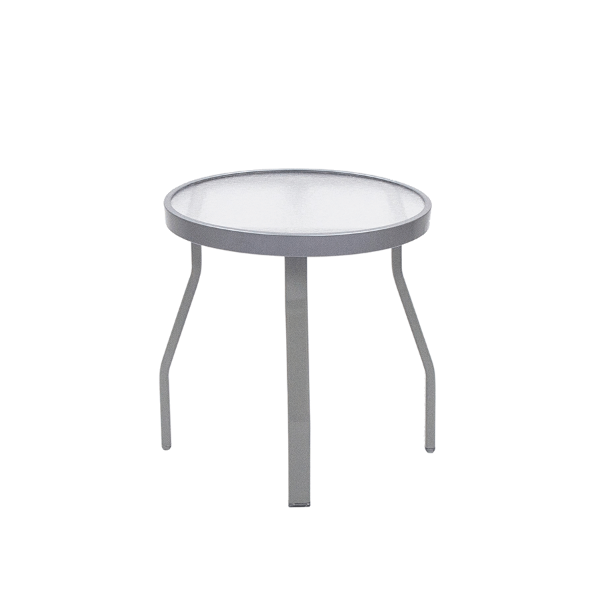 Resort Angled Round Acrylic Poolside Side Table, 18” or 24” Diameters