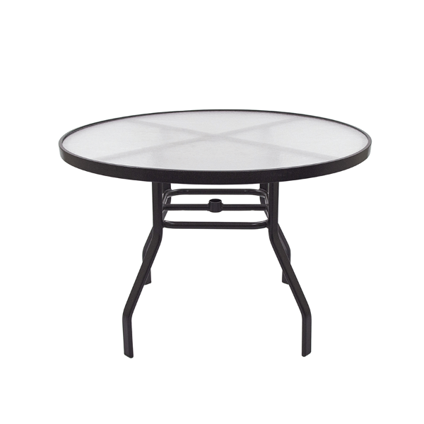Resort Round Acrylic Patio Dining Table, 36", 42", or 48" Diameters