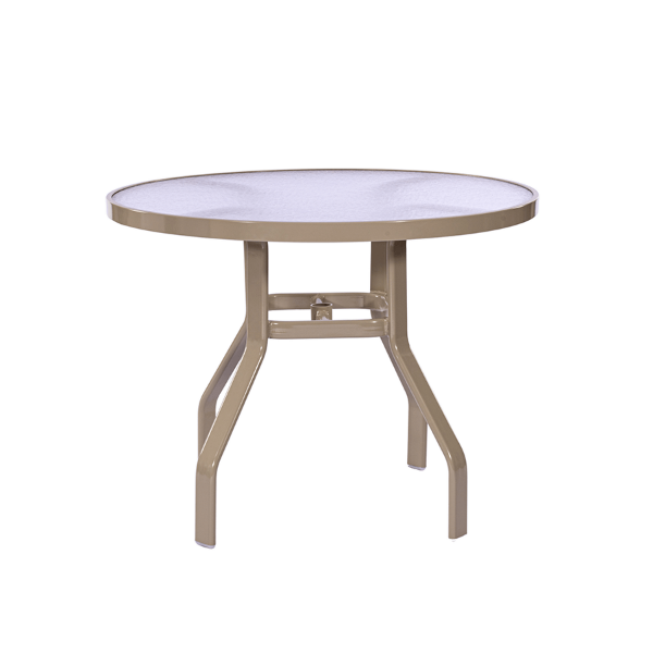 Waterfront Acrylic Round Poolside Patio Dining Table, 36" Diameters