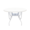 Coast Round Fiberglass Patio Dining Table with L Support Brackets, 42” Diameter