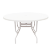Coast Round Fiberglass Patio Dining Table with L Support Brackets, 48” Diameter