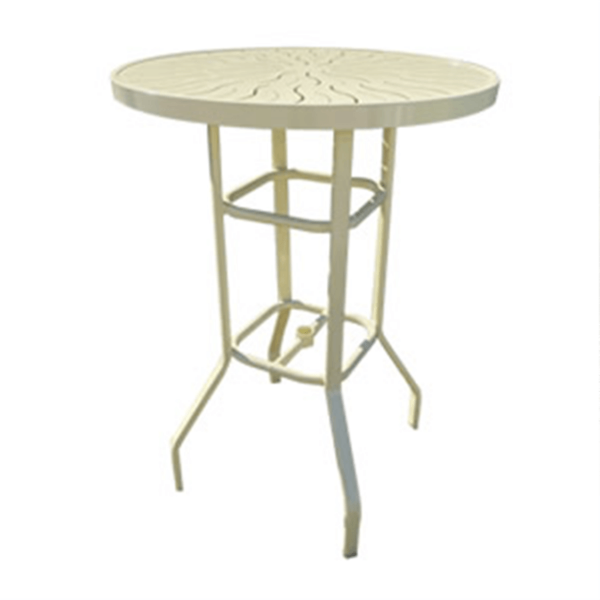 Resort 30” Diameter Round Punch Top Bar Height Patio Table