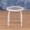 Coast Straight Round Acrylic Poolside Side Table, 18” or 24” Diameters