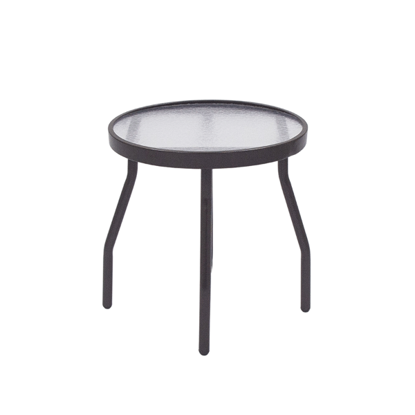 Coast Angled Round Acrylic Poolside Side Table, 18” or 24” Diameters