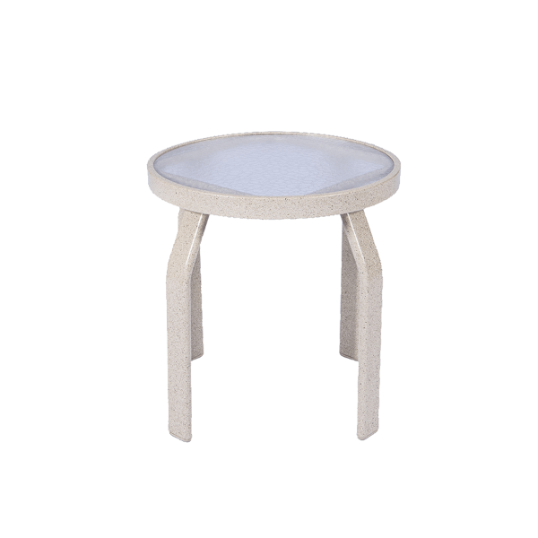 Waterfront Round Acrylic Poolside Side Table, 18” or 24” Diameters