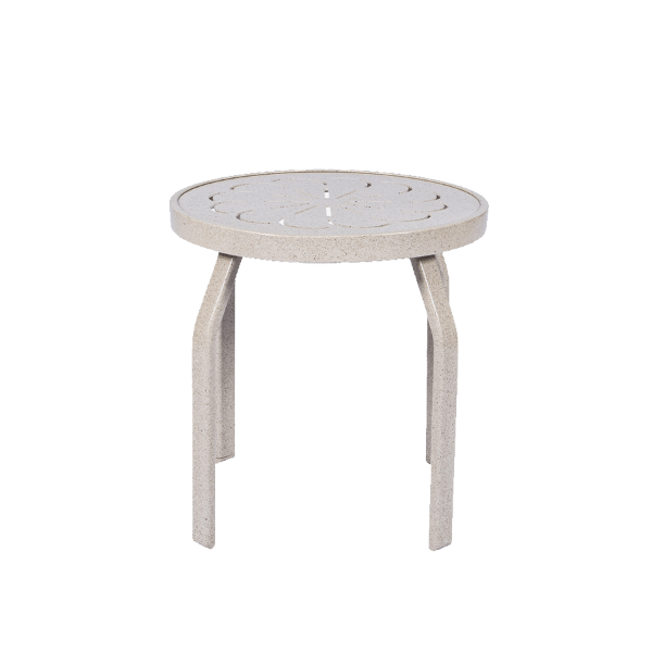 Resort Straight Punch Top Round Poolside Cocktail Table, 18” or 24” Diameters