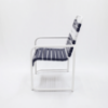 Coast Vinyl Strap Sled Base Patio Dining Chair - Side