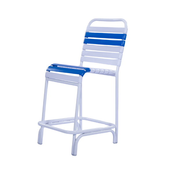 Coast Vinyl Strap Armless Patio Balcony Height Chair