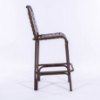 Coast Basketweave Vinyl Strap Armless Patio Bar Height Chair - Side