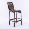 Coast Basketweave Vinyl Strap Armless Patio Bar Height Chair - Back
