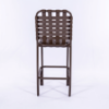 Coast Basketweave Vinyl Strap Armless Patio Bar Height Chair - Back