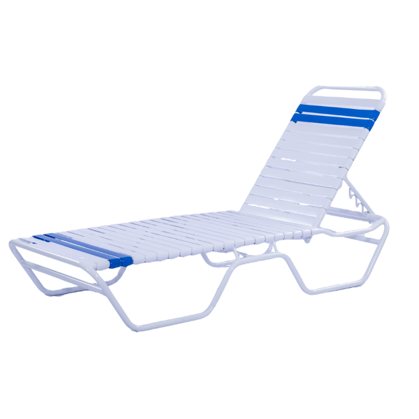Coast Vinyl Strap Pool Lounge Chair - 12” Low Profile Seat Height