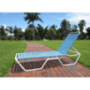 Coast Vinyl Strap Pool Lounge Chair - 12” Low Profile Seat Height - Lifestyle2