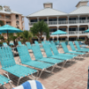 Coast Basketweave Vinyl Strap Pool Lounge Chair - 16” Elevated Seat Height - Lifestyle