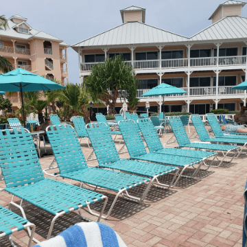 Commercial Vinyl Strap Chaise Lounges Hotel Pool Furniture Aluminum ...