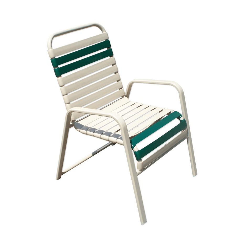 Resort Vinyl Strap Patio Dining Chair - Pool Furniture Supply
