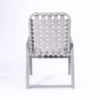 Resort Beasketweave Vinyl Strap Patio Dining Chair - Back