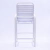 Resort Vinyl Strap Patio Bar Stool - Front White