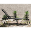 Resort Vinyl Strap Pool Lounge Chair with Arms - 16” Elevated Seat Height - Lifestyle