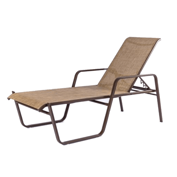 Resort Sling Pool Chaise Lounge with Semi-Sled Base - 16” Elevated Seat Height