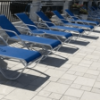 Waterfront Sling Pool Chaise Lounge - 16” Elevated Seat Height - Lifestyle