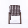Waterfront Basketweave Vinyl Strap Patio Dining Chair - Back