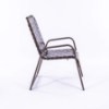 Waterfront Basketweave Vinyl Strap Patio Dining Chair - Side