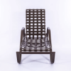 	Waterfront Basketweave Vinyl Strap Pool Lounge Chair with Arms - 14” Seat Height - Front