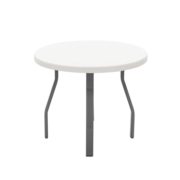 Resort Angled 20” Round Fiberglass Side Table