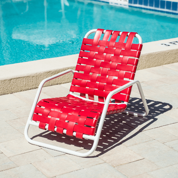 Coast Basketweave Vinyl Strap Sand Chair - Lifestyle