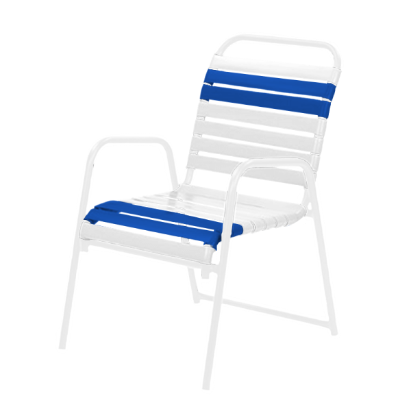 Picture of Sanibel Vinyl Strap Dining Chair with Aluminum Frame -  12 lbs.