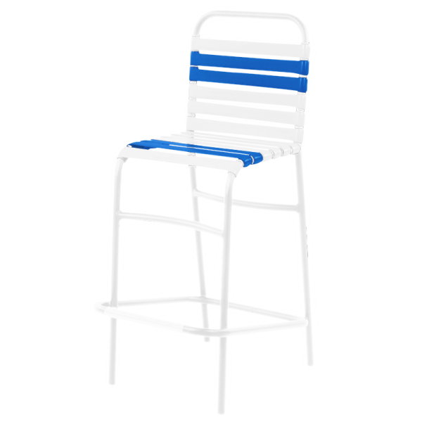 Picture of Sanibel Vinyl Strap Barstool with Aluminum Frame - 17 lbs.