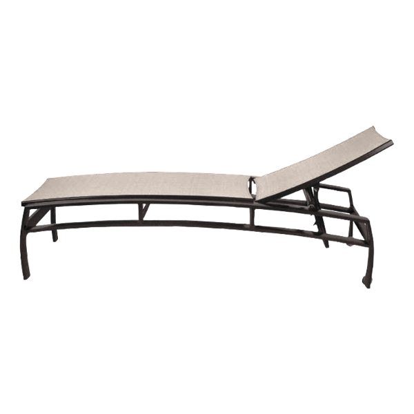 Picture of Pinnacle Sling Chaise Lounge with Wheels and Aluminum Frame - 45 lbs.