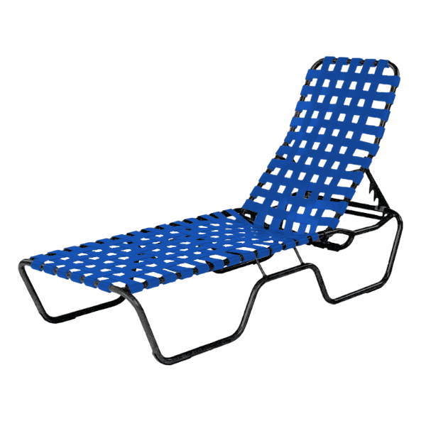 Picture of Sanibel Basketweave Vinyl Strap Chaise Lounge with Aluminum Frame - 24 lbs.