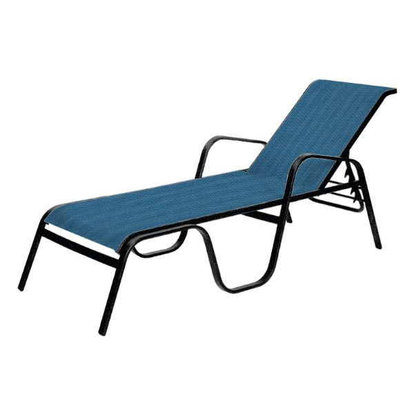 Picture of Seascape Sling Chaise Lounge with Stackable Commercial Aluminum Frame - 29 lbs.
