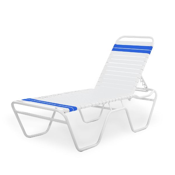 Coast Vinyl Strap Pool Lounge Chair - 16” Elevated Seat Height - Detail	
