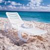 Picture of White Bahia Plastic Resin Chaise Lounge, 30 lbs.